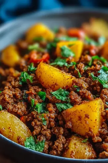 Aloo Keema Ground Meat with Potatoes