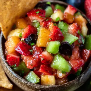 Fruit Salsa with Cinnamon Chips