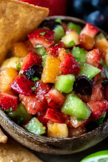 Fruit Salsa with Cinnamon Chips