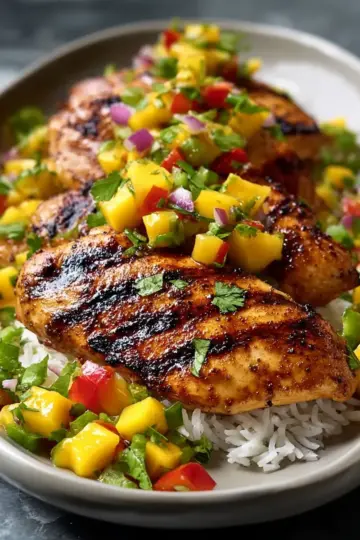 Honey Lime Chicken with Mango Salsa Recipe