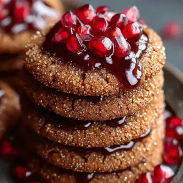 Delicious Pomegranate Glazed Ginger Snaps