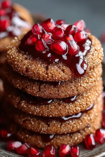 Delicious Pomegranate Glazed Ginger Snaps