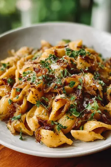 Vegan Caramelized Onion Pasta Recipe