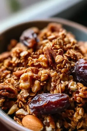 Delicious Cardamom Date Walnut Granola