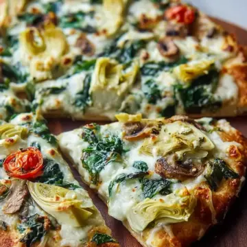 High Protein Spinach Artichoke Pizza Recipe