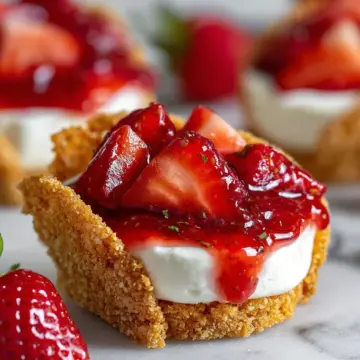 Cheesecake Taco Cups with Strawberry Glaze Recipe