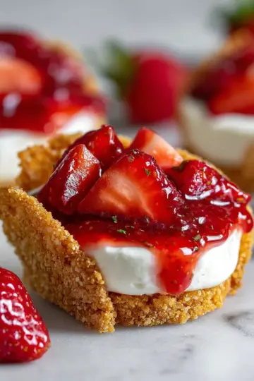 Cheesecake Taco Cups with Strawberry Glaze Recipe