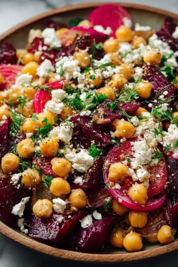 Chickpea, Beet, and Feta Salad Recipe
