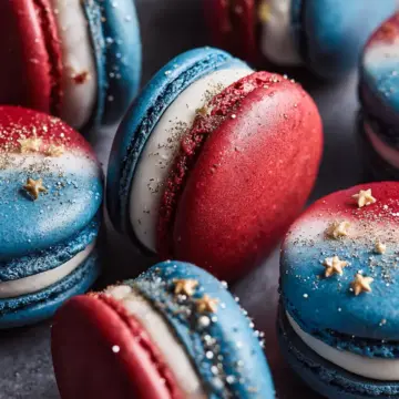 Red White and Blue Macarons That Are Bright and Delicious