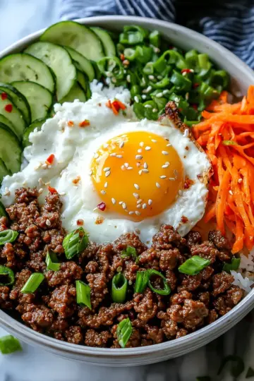 Quick & Easy Korean Ground Beef Bowl
