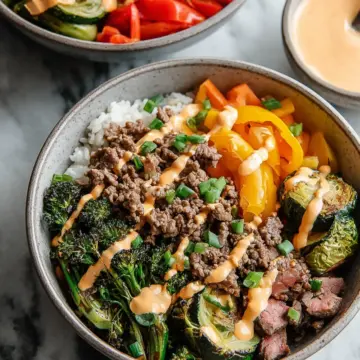 Beef & Veggie Bowls with Comeback Sauce Recipe
