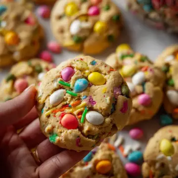 Easter Egg Funfetti Protein Cookies