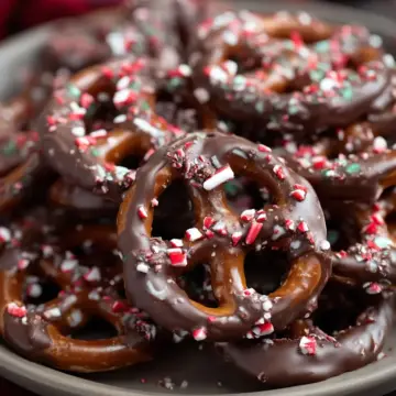 Chocolate Peppermint Pretzels