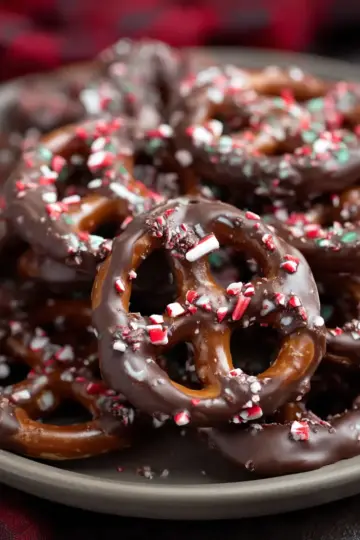 Chocolate Peppermint Pretzels