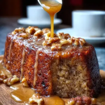 Sticky Orange Date Pudding with Toasted Walnuts Recipe