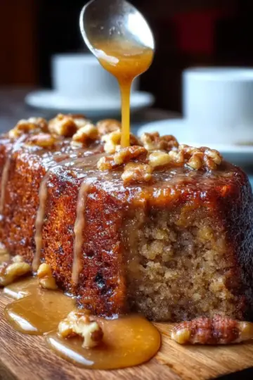 Sticky Orange Date Pudding with Toasted Walnuts Recipe