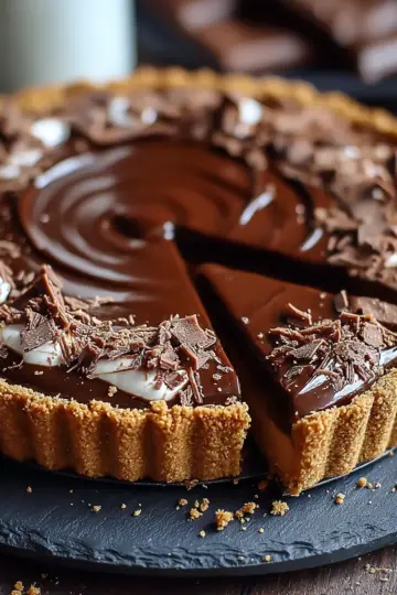 Decadent No-Bake Chocolate Biscoff Tart