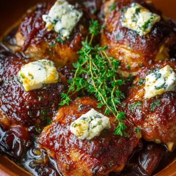 Slow Cooker Fig Jam & Goat Cheese Chicken Thighs