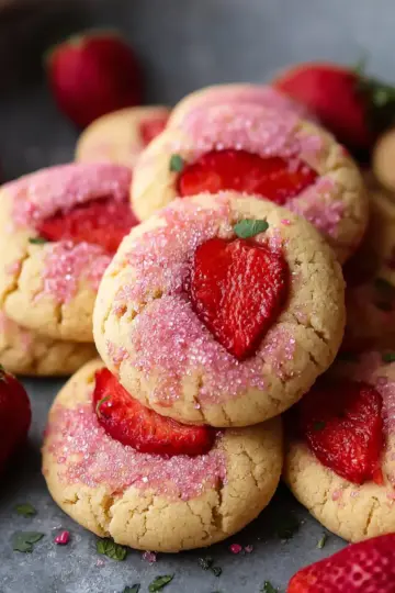 Irresistibly Soft Strawberry Sugar Cookies for Sweet Moments